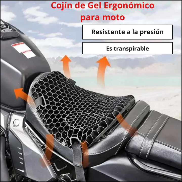 Cojín de Gel Ergonómico para Moto